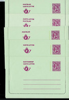 Cartes-Lettres Neuves N° 50. Les 5 ( 12?00Frs Violet Foncé) - Letter-Cards