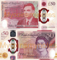 ENGLAND, 50£, 2021, P New, POLYMER, Alan Turing, UNC - 50 Pounds