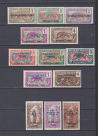 13 TIMBRES OUBANGUI-CHARI OBLITERE & NEUFS**&*+ SANS GOMME DE 1915 à 1925   Cote : 12,75 € - Neufs