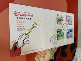 Hong Kong Stamp FDC Cover 2003 Disneyland Grand Opening - Enteros Postales