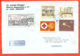 Hungary 2001.The Envelope Passed Through The Mail. Airmail. - Cartas & Documentos