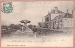 Cartolina Francia Le Buisson-de-Cadouin La Gare D'orleans Interno Stazione Ferroviaria - Viaggiata 1900 - Otros