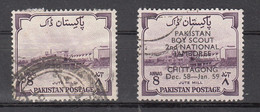 Pakistan 2958 Mi Nr 75 + 102 : Jute Fabriek + Opdruk: Boy Scout 2 E Jamboree - Pakistan