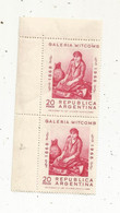 Timbre , REPUBLICA ARGENTINA, ARGENTINE, Galeria WITCOMB , 20 Pesos , 1868-1968, Bloc De 2 , Neuf - Nuovi