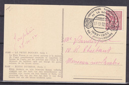 Belgique - Carte Postale De 1952 - Oblit Charleroi - Cercle Royal Timbrologie De La Sambre - Cartas