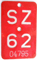 Velonummer Schwyz SZ 62 - Plaques D'immatriculation