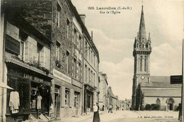 Lanvollon * La Rue De L'église Du Village * Quincaillerie Francis LE ROUX * Débit Tabac Tabacs - Lanvollon