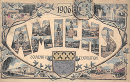 80-AMIENS- 1906- SOUVENIR DE L'EXPOSITION MULTIVUES - Amiens