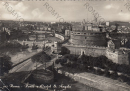 CARTOLINA  ROMA,LAZIO,PONTE E CASTEL S.ANGELO,STORIA,MEMORIA,CULTURA,IMPERO ROMANO,RELIGIONE,BELLA ITALIA,VIAGGIATA 1951 - Ponts