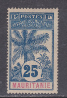 Mauritanie N° 7 X Partie De  Série Palmiers : 25 C. Bleu Sur Chamois,  Trace De Charnière Sinon TB - Unused Stamps