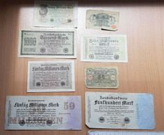 REICHSBANKNOTE 1923 LOT GERMAN GERMANY BANKNOTE BANK MILLION MARK BILL Paper Money BILLET DE BANQUE Darlehnskassenschein - Colecciones
