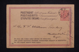 FINLANDE - Entier Postal ( Administration Russe ) Voyagé En 1887 - L 125375 - Storia Postale