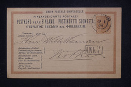 FINLANDE - Entier Postal ( Administration Russe ) Voyagé En 1884 - L 125376 - Covers & Documents