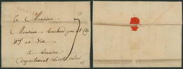 LAC Datée De Tournay Thermidor An 11 (1802) + Obl Rouge 86 / TOURNAY > Beaune, Négociant En Vins. - 1794-1814 (French Period)