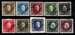 Empire Austro-hongrois 1915 Mi. 1-7,9,11,15 Oblitéré 100% Joseph,1(H), 2(H), 3(H)... - Austrian Occupation