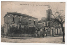 CPA 30 : CODOGNAN - La Mairie Et Les Ecoles - Ed. Farge à Nîmes - 1946 - - Other & Unclassified