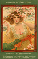 Jugendstil * CPA Illustrateur Art Nouveau Collection Lefèvre Utile LU 1907 * LEFEVRE UTILE Biscuiterie Nantes Publicité - Advertising