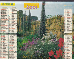 Calendrier De La Poste, Almanach Du Facteur: NORD, 2001: Jardins Fleuris, Jardin Anglais, Ed. Lavigne - Grand Format : 2001-...