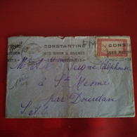LETTRE AVEC COURRIER CONSTANTINE POUR ST MESME PAR DOURDAN 1938 CORRESPONDANCE MILITAIRE - Lettres & Documents