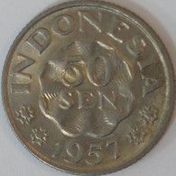 Indonesia - 50 Sen, 1957, KM# 10.2 - Indonesia