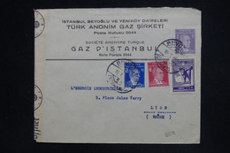 TURQUIE - Enveloppe Commerciale De Istanbul Pour La France Avec Contrôle Postal Allemand - L 125437 - Brieven En Documenten