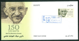 EGYPT / INDIA / 2019 / MAHATMA GANDHI / THE RARE 1ST ISSUE FDC - Lettres & Documents