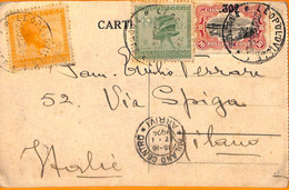 Aa0036 - BELGIAN Congo Belge - POSTAL HISTORY - POSTCARD To ITALY 1925 - Brieven En Documenten