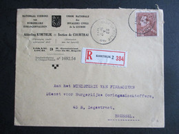 Nr530 - Portman - Op Aangetekende Brief Uit Kortrijk 2 - Oorlogsinvalieden - Covers & Documents