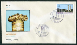 Türkiye 1982 Antique Cities / Sardeis (1st Issue) Historic Site, Ruin, Temple Mi 2623 FDC - Covers & Documents