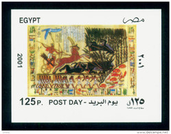 EGYPT / 2001 / POST DAY / EGYPTOLOGY / RAMESES III  / CHARIOT / HORSE / FISH / MNH / VF - Ungebraucht