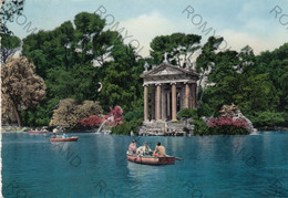 CARTOLINA  ROMA,LAZIO,VILLA BORGHESE-IL LAGHETTO,BELLA ITALIA,MEMORIA,CULTURA,RELIGIONE,IMPERO ROMANO,VIAGGIATA 1955 - Musei