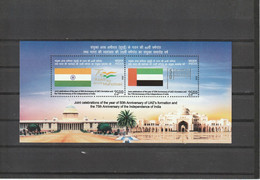 INDIA 2022 Joint Issue UAE Flags Miniature Sheet MNH *** - Nuevos