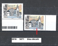 Variété De 2016 Neuf** Y&T N° 5071 Bleu Décalé - Unused Stamps