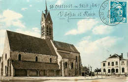 Le Chatelet En Brie * La Place De L'église Et La Mairie Du Village - Andere & Zonder Classificatie