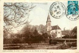 Cély En Bière * L'église Vue Du Chemin De La Gare - Autres & Non Classés