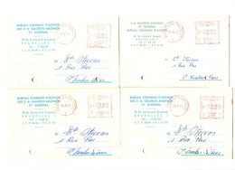 1964 4 Kaarten S.A. GALERIES ANSPACH ET SODEGAL Bureau Commun D'achats Bruxelles 1 Naar Sint Niklaas - Ref 71 - 1960-1979