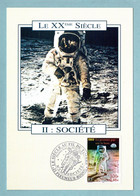 Carte Maximum 2000 - Le Siècle Au Fil Du Timbre : 1969, Le Premier Pas Sur La Lune YT 3355 - 22 Pleumeur Bodou - 2000-09