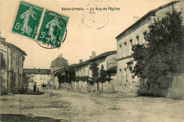 St Urbain * 1909 * La Rue De L'église * Villageois - Sonstige & Ohne Zuordnung