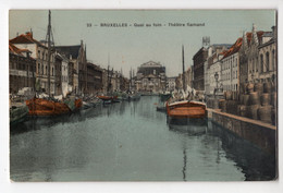 448 - BRUXELLES - Quai Au Foin - Théâtre Flamand  *bateaux* - Navigazione