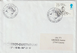 Paquebot Ouistreham Avec Timbre Anglais Oblitération Ouistreham Port De Caen 1998 - Posta Marittima
