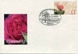 Germany Deutschland Postal Stationery - Cover - Flora Roses Design - Flower Market - Sobres Privados - Usados
