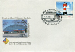 Germany Deutschland Postal Stationery - Cover - Lighthouse Design - Stamp Exhibition Olympic Club - Enveloppes Privées - Oblitérées