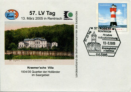 Germany Deutschland Postal Stationery - Cover - Lighthouse Design - Saar Plebiscit - Sobres Privados - Usados