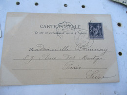 1901  Cachet Arrivee Paris Distribution Lettre Timbre Sage 10 Poste Ferroviaire Nancy A Langres - 1877-1920: Période Semi Moderne