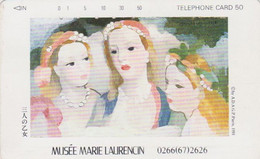 Télécarte JAPON / 110-011 - PEINTURE FRANCE - MARIE LAURENCIN  - PAINTING JAPAN Phonecard 1902 - Schilderijen