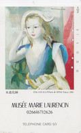 Télécarte JAPON / 110-011 - PEINTURE FRANCE - MARIE LAURENCIN  - PAINTING JAPAN Phonecard 1905 - Pittura