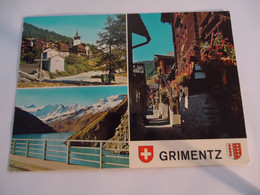 SWITZERLAND POSTCARDS  GRIMENTZ    WITH  STAMPS  TRAINS  2 SCAN - Grimentz