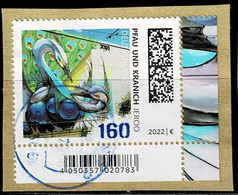 Bund 2022,Michel# 3667 O Street Art: Pfau Und Kranich - Used Stamps