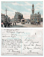 (Royaume-Uni) Angleterre Yorkshire 013, Bradford, Valentine's, Town Hall Square, Tramway - Bradford