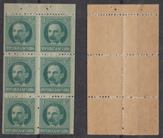 Kuba Cuba Booklet Pane Of 6 Mi# 39 ** MNH 1c Marti 1917 - Ongebruikt